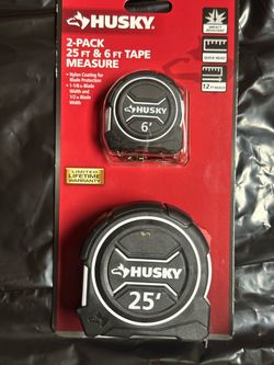 Husky 2-Pack Tape Measure 25ft & 6ft