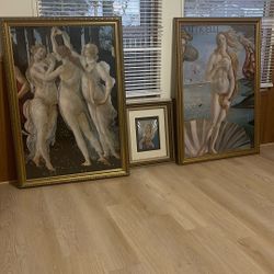 Beautiful Framed Artwork (Botticelli and Mother Mary) 