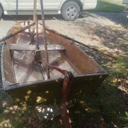 Wood Stained Sail Boat 