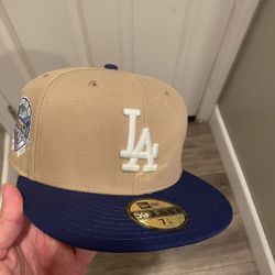 Dodgers Two Tone Camel Hat 7 1/4 New