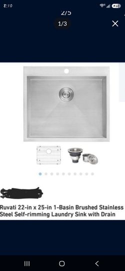 Laundry sink or kitchen sink  ,deep 12" 22x25x12