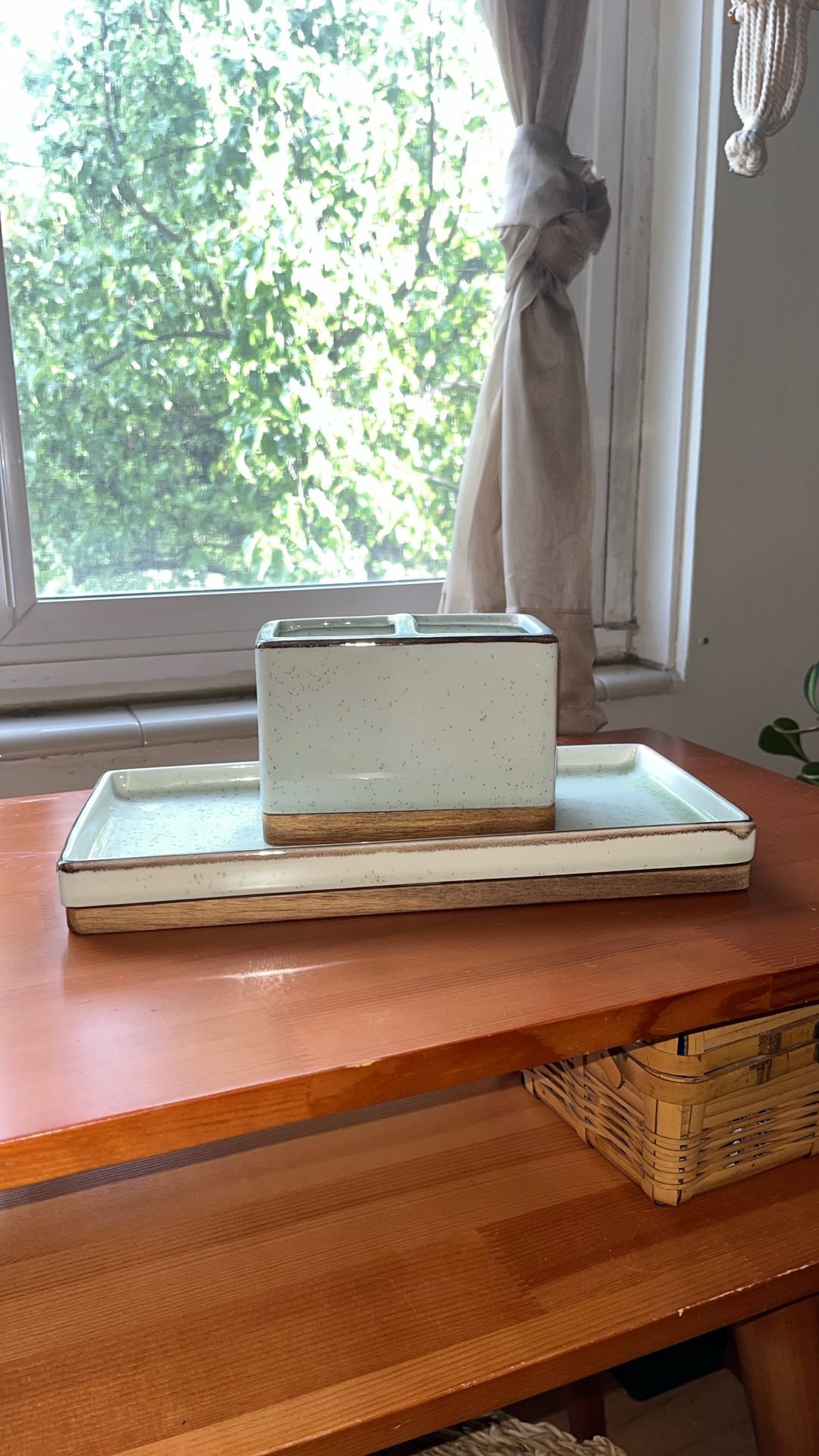 Toothbrush Holder and Bathroom Tray