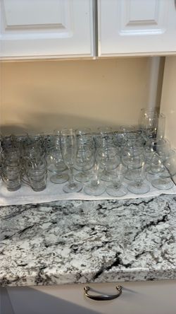 Assorted gasses and cups $15