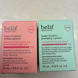 New in box Belif Super Knights Lipcerin 0.5 oz bundle  Tinted and plumping duo 