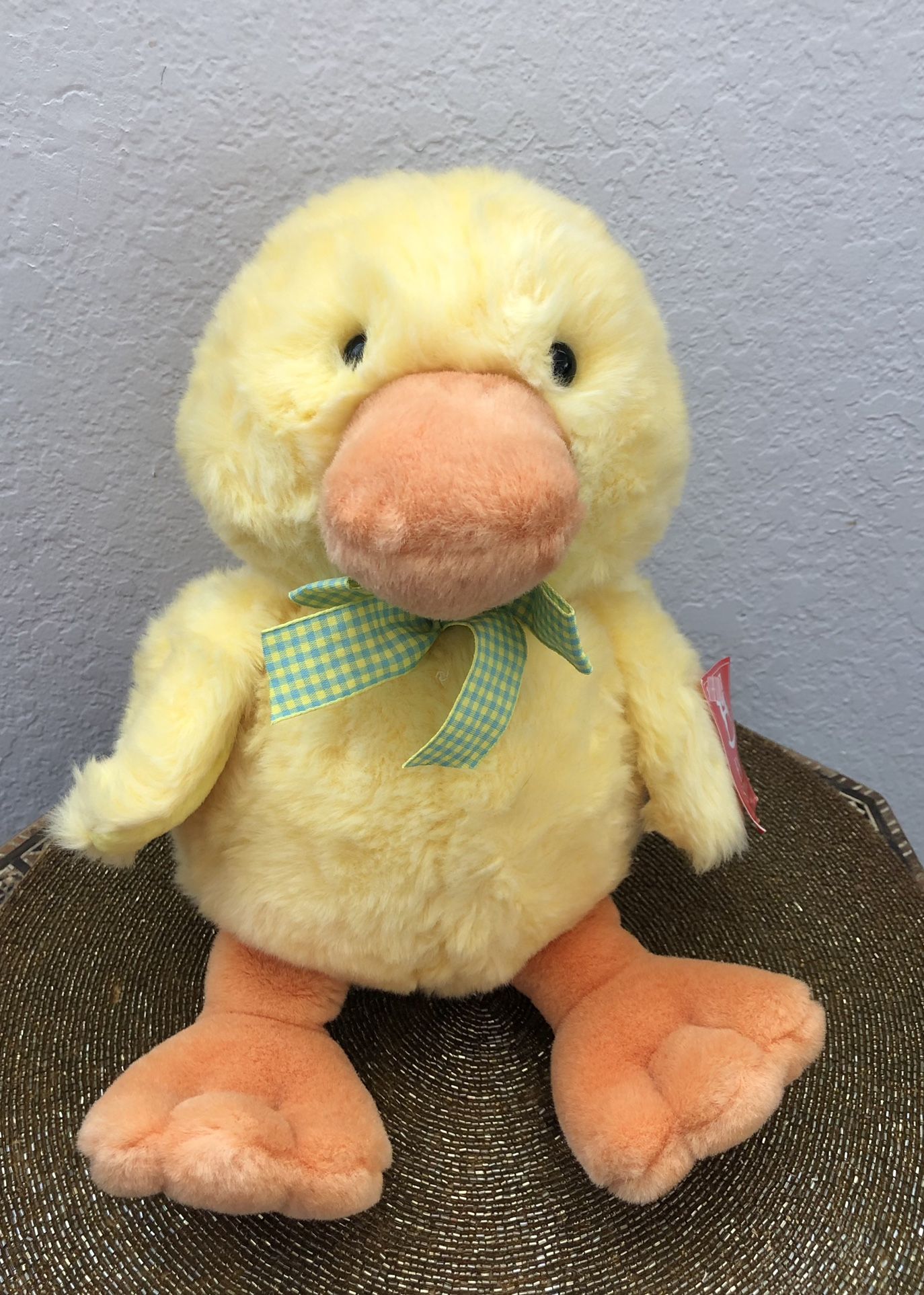 "12"" FAO SCHWARZ BABY YELLOW DUCK CHICK STUFFED ANIMAL PLUSH TOY"