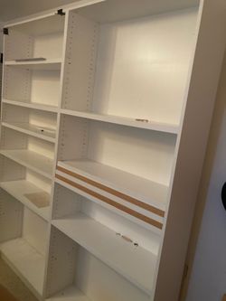 Twin robust Techline bookcases, white.