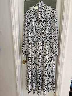 Maxi dress with long sleeves L