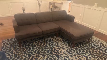Grey L couch