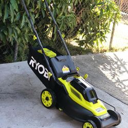 RYOBI ONE HP 18V 16 Inch Brushless Cordless Push Lawn Mower with