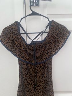 Leopard Print Off-Shoulder Dress