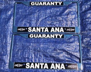 Guaranty Chevrolet Dealership License Plate Frames Pair Metal