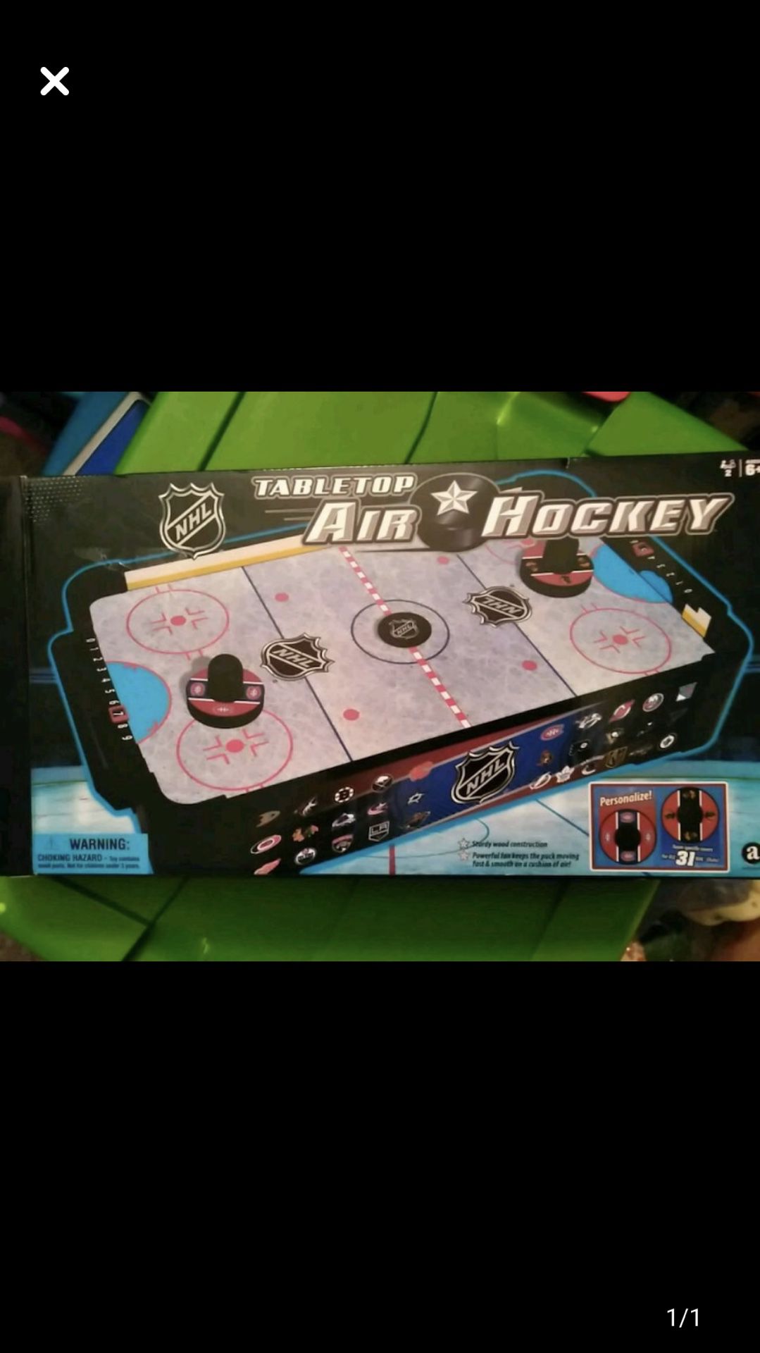 Kids NHL TableTop Air Hockey 2 Players 16” by 9” table top game