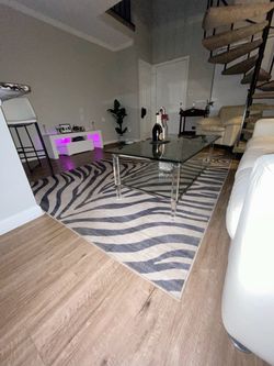 6x9 Zebra printed rug