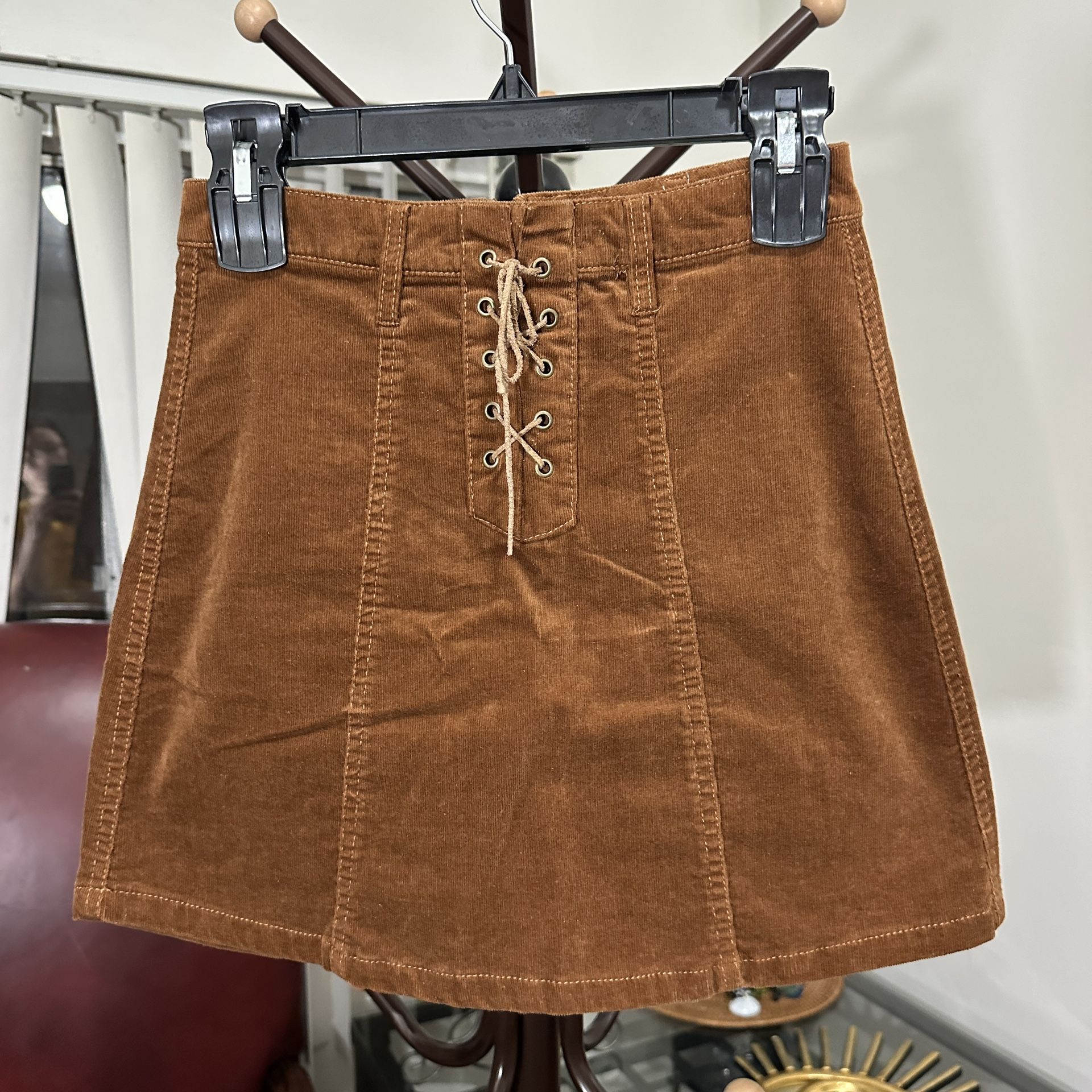 SKY and SPARROW TILLY’S Brown Corduroy Pencil Mini Skirt Size 3