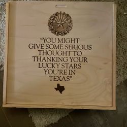 Texas Box Made Of Wood 