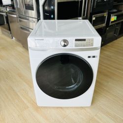 Samsung - 7.5 cu. ft. Smart Electric Dryer with Steam Sanitize+ - White Model:DVE45BW 06DO