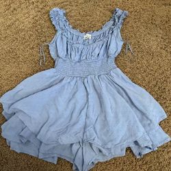 Blue Detailed Dress