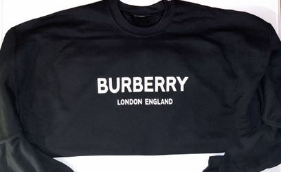 BURBERRY x BIG LOGO COTTON Crewneck x BLACK