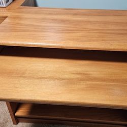 Solid Teak Computer Desk