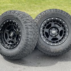 17” Rock Trix wheels 6x5.5 Rims Tacoma FJ Cruiser 4Runner A/T Tires 265/70R17 Tundra Sequoia