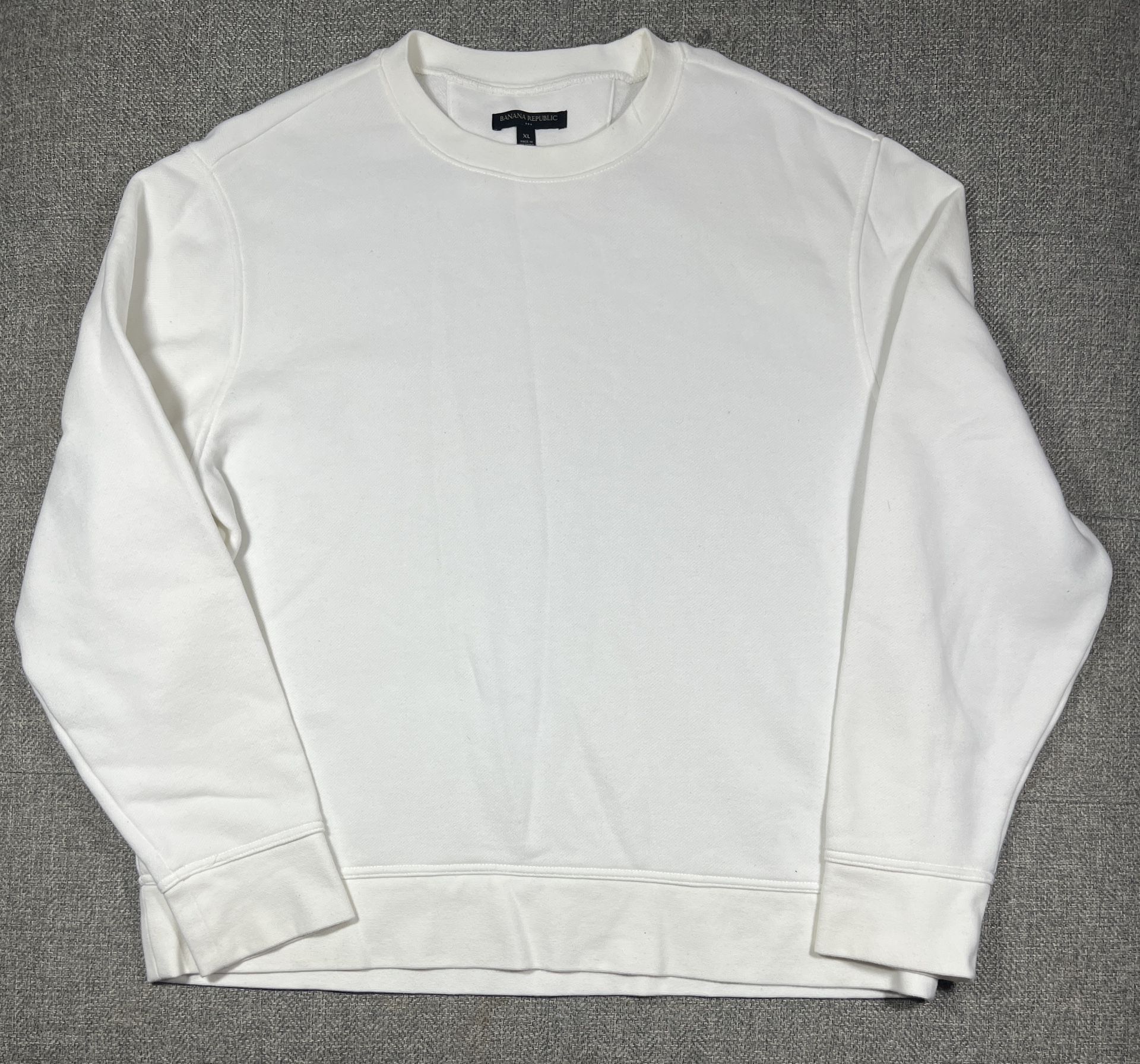 Banana Republic Men's Size XL Pullover Sweatshirt Cream