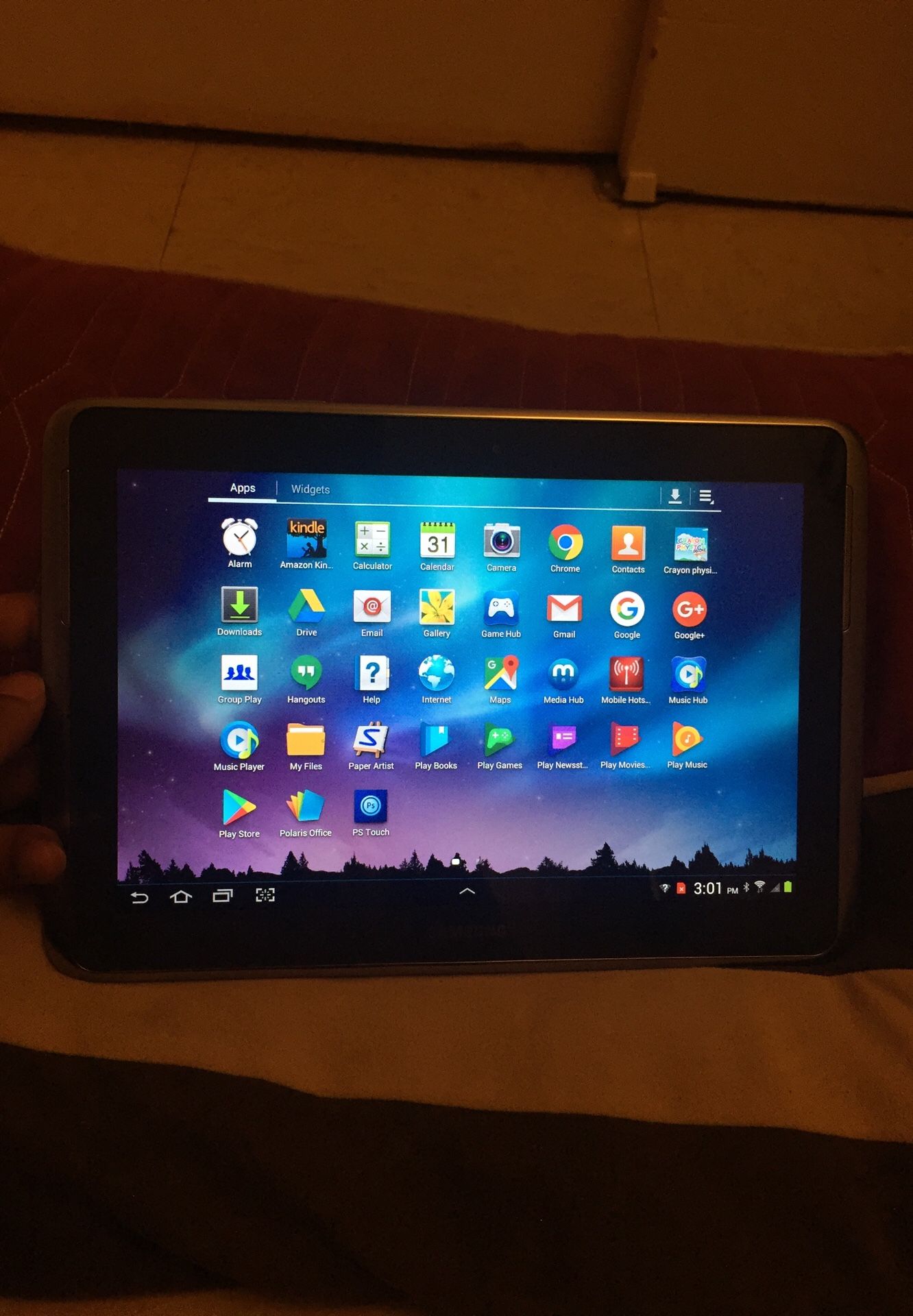 Samsung Galaxy Note 10.1 tablet model number SCH-I925 16GB, Wi-Fi + 4G