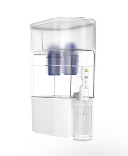 44 Cup XL Dispenser Filtration System with 2 Filters, W 12.5" x H 17" x L 7.7", White, PDI4000Z