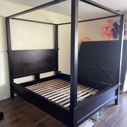 Pottery Barn 4 Post Queen Bed-Farmhouse Canopy