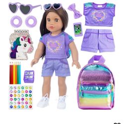 17 pcs doll accessories school supplies play set- NEW AND SEALED