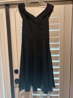 Black V-Neck Fit and Flare Dress - 5 medium dresses for $200