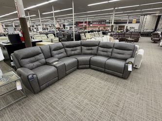 Grey Power Reclining Sectional - Grey | L-Shaped Couch | Corner Couch