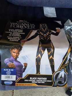 Black panther costume for kids 8 10 years
