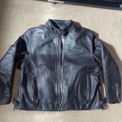 Custom Bilt Leather Motorcycle Jacket 4XL