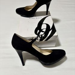 Black Suede Nine West Mary Jane’s 