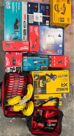 Mixed Power Tool Lot – DeWalt, Milwaukee, Makita, Bosch
