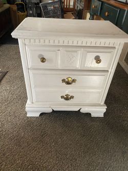 Vintage Bassett Wood Nightstand - "Virginia Colony"