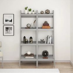 *Brand New* Lawrence 4 Shelf Ladder Bundle, Dove Gray Bookcase
