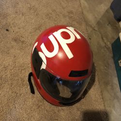  Custom painted supreme motorcycle helmet Men’s Large 