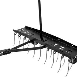 Suchtale 40inch Tow Behind Dethatcher with 20 Spring Steel Tines,Lawn 40-inch 