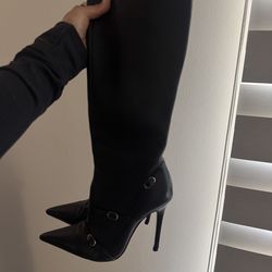 Abra black high boots
