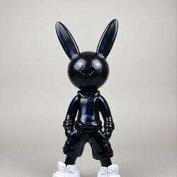 Black Urban Art Toy Figure- Resin & Fiberglass