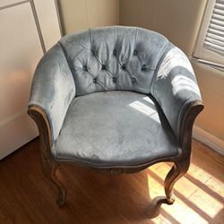 Vintage Style Baby Blue Chair 