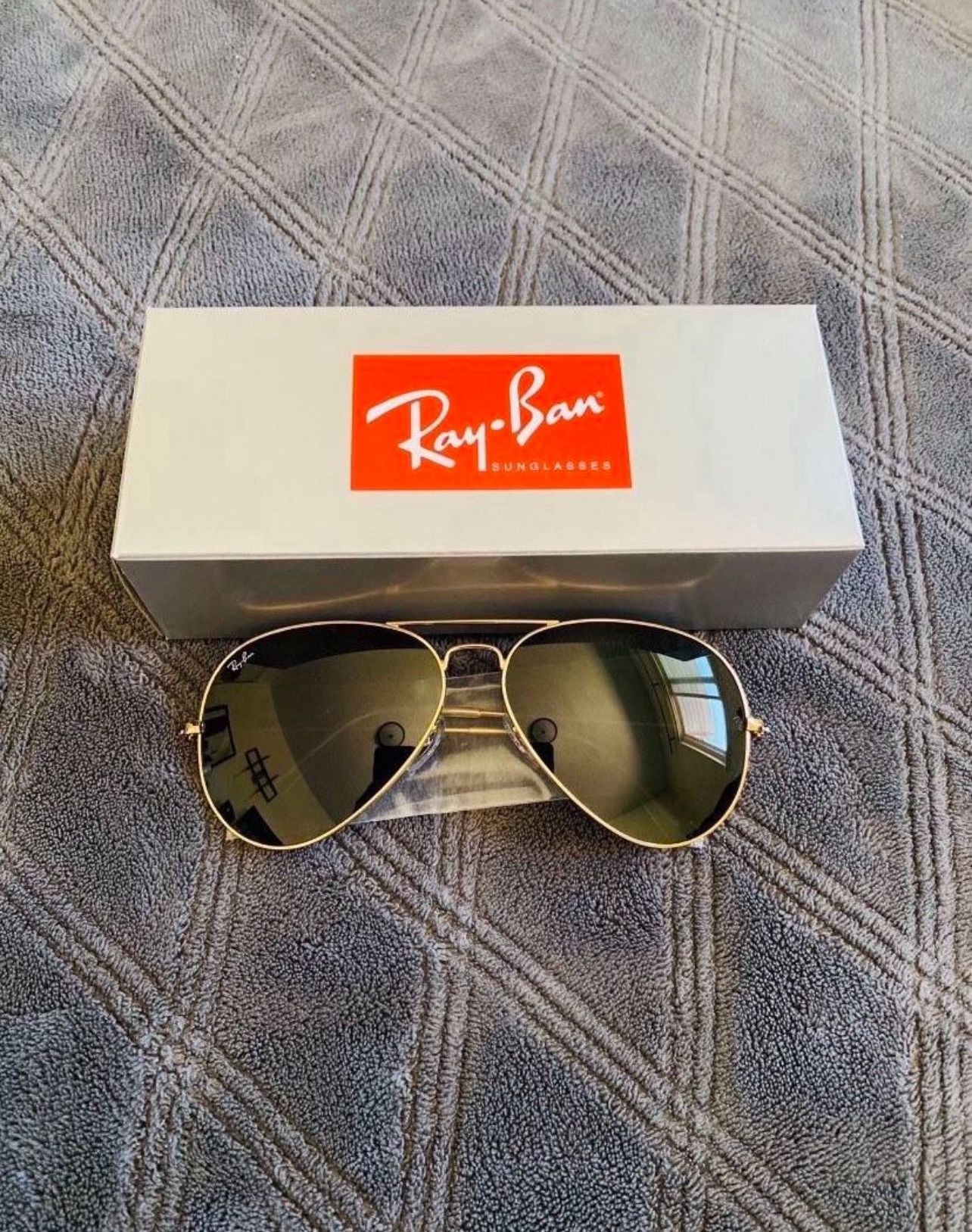 RayBan AVIATOR Sunglasses LARGE Frame AUTHENTIC