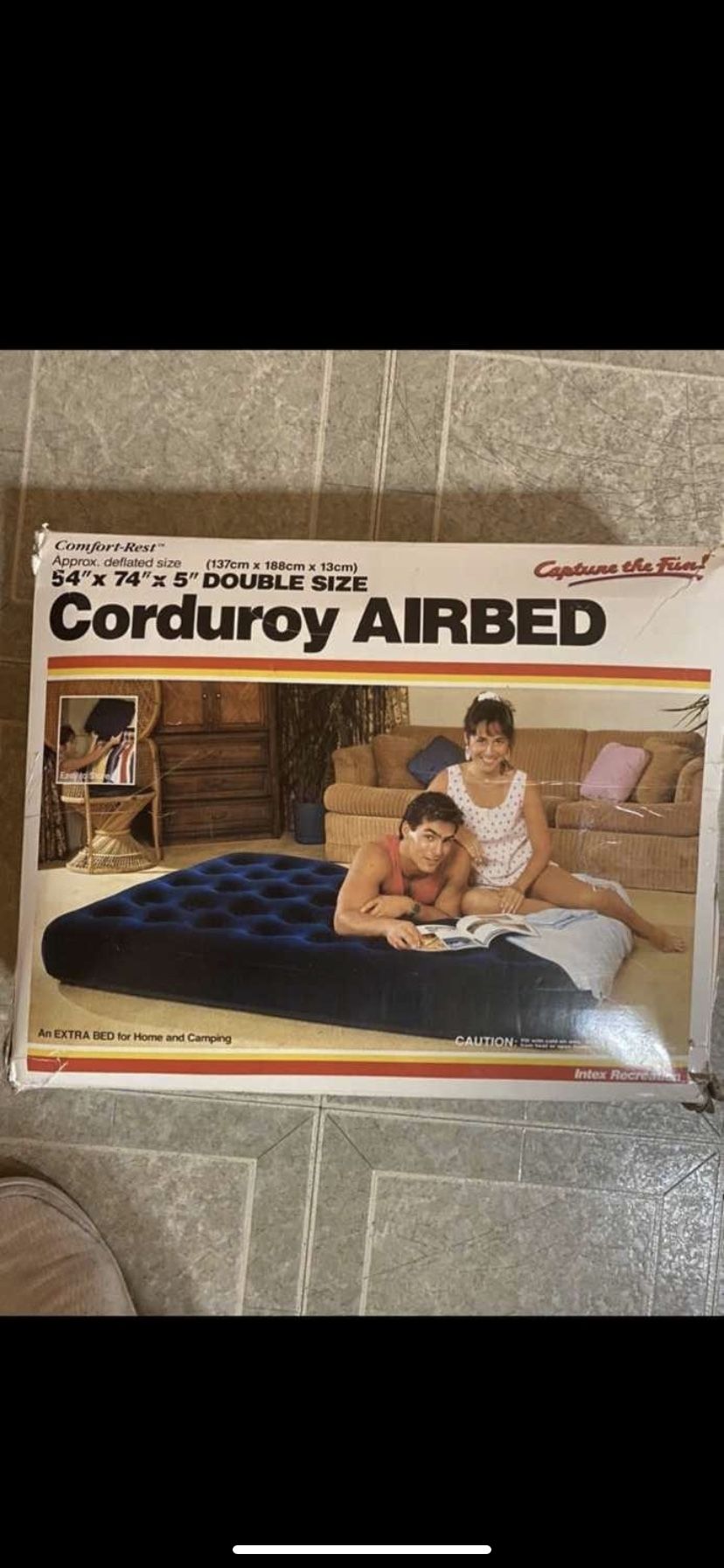 Intex Double Size Corduroy Airbed. Brand New