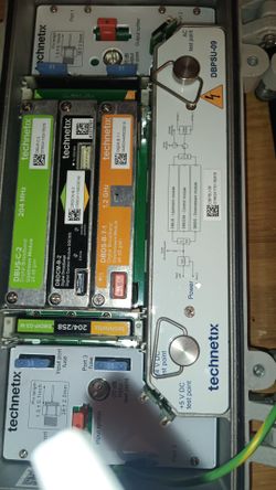 fully loaded Technetix DBC-1200S Smart RF Broadband Amplifier node box