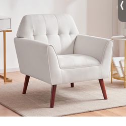 Modern linen armchair