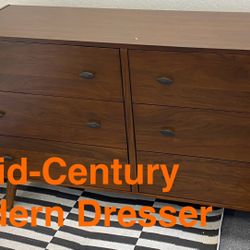 New Mid-Century Walnut Finish Dresser (Easy Finance & Delivery)
