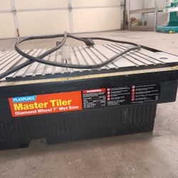 Plasplugs pro series 1hp master tiler diamond wheel tile cutter 7 " wet saw