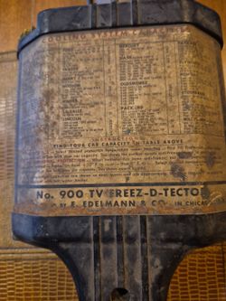 Vintage E Edelman  company antifreeze tester