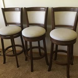 3 Upholstered Barstools 
